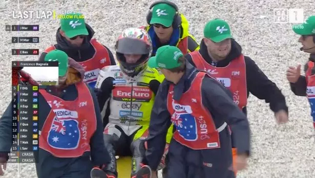 MotoGP明星被送往医院，可怕的时速1